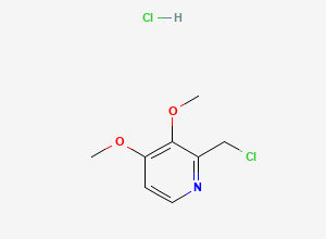Two-dimensional chemical structure of Pantoprazole Chloromethyl Impurity (HCl Salt), CAS 72830-09-2