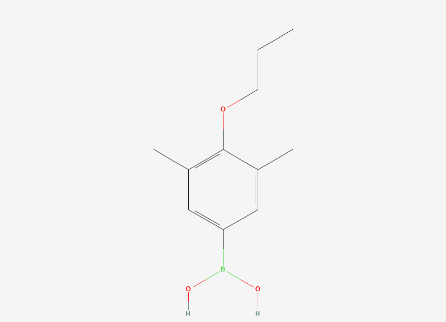 Two-dimensional chemical structure of 3,5-Dimethyl-4-propoxyphenylboronic Acid (contains varying amounts of Anhydride)
