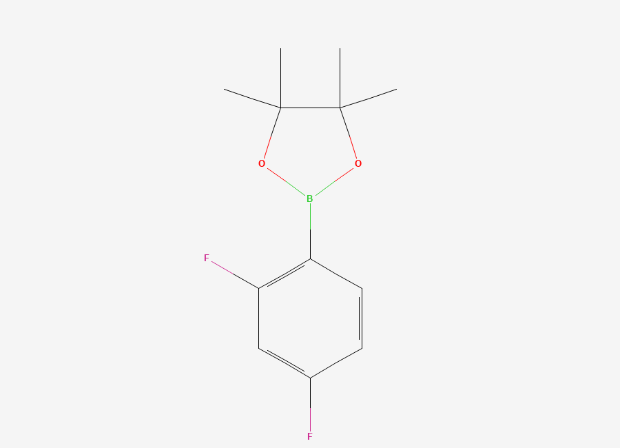 Two-dimensional chemical structure of 2-(2,4-Difluorophenyl)-4,4,5,5-tetramethyl-1,3,2-dioxaborolane