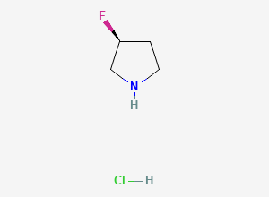 Two-dimensional chemical structure of (s)-3-Fluoropyrrolidine hydrochloride