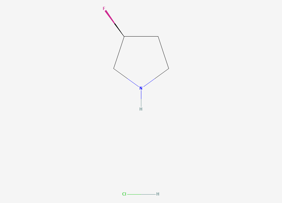 Two-dimensional chemical structure of (s)-3-Fluoropyrrolidine hydrochloride