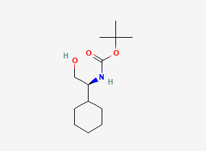 Two-dimensional chemical structure of N-Boc-L-cyclohexylglycinol