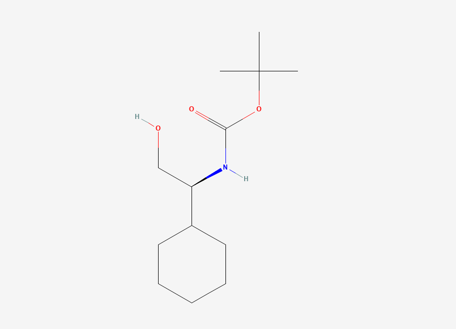 Two-dimensional chemical structure of N-Boc-L-cyclohexylglycinol