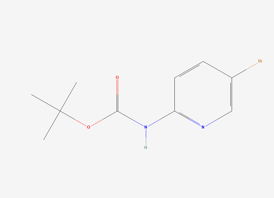 Two-dimensional chemical structure of 2-(Boc-amino)-5-bromopyridine