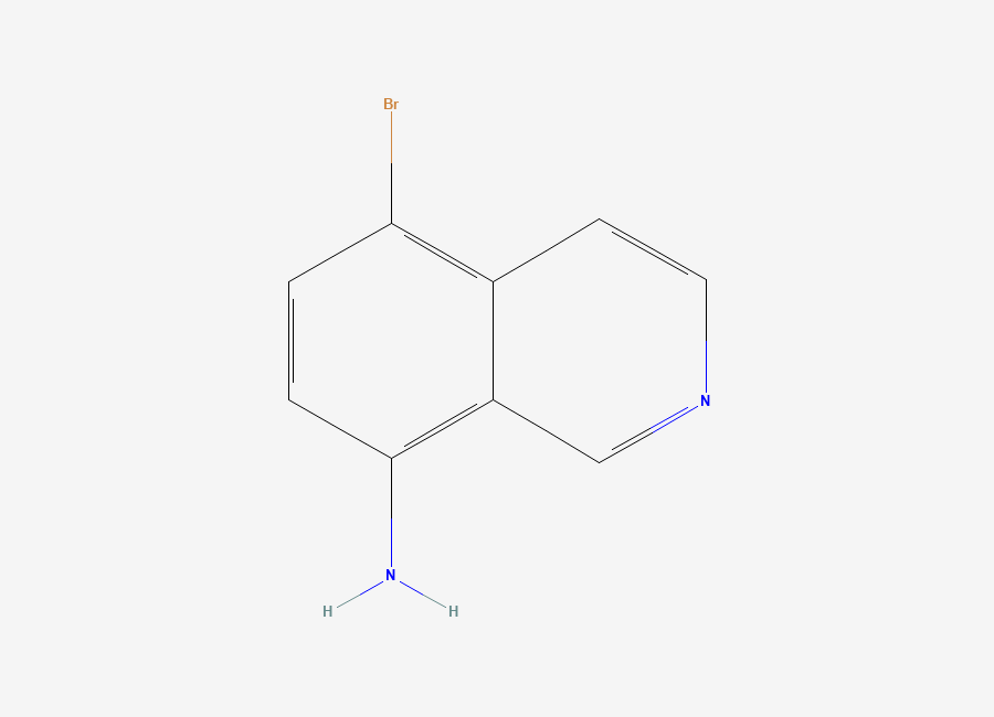 Two-dimensional chemical structure of 5-Bromoisoquinolin-8-amine
