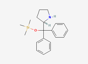 Two-dimensional chemical structure of (R)-(+)-alpha,alpha-Diphenyl-2-pyrrolidinemethanol Trimethylsilyl Ether