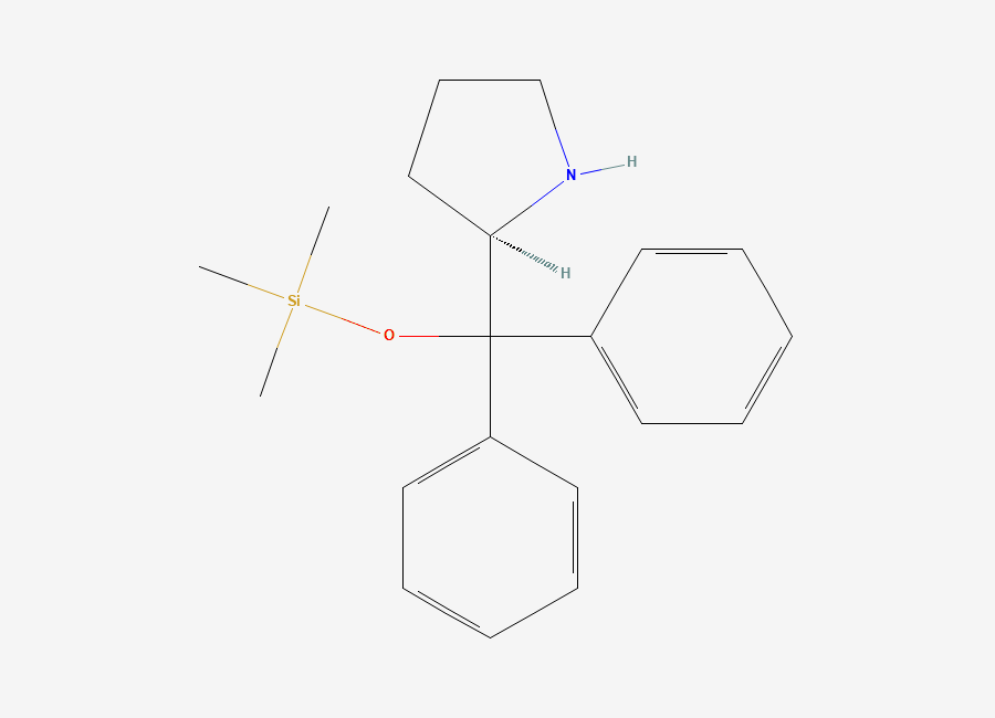 Two-dimensional chemical structure of (R)-(+)-alpha,alpha-Diphenyl-2-pyrrolidinemethanol Trimethylsilyl Ether
