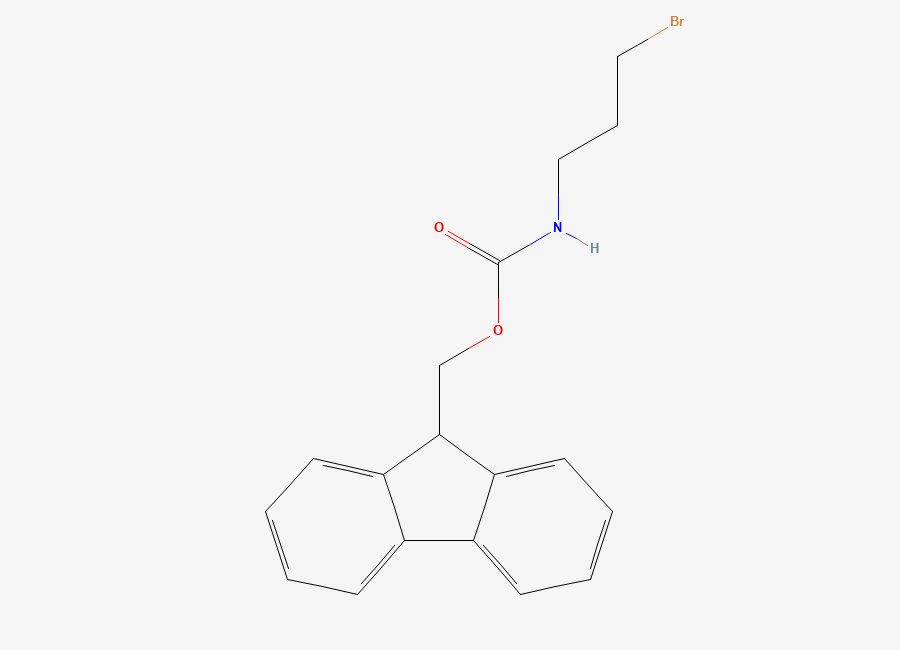 Two-dimensional chemical structure of (9H-Fluoren-9-yl)methyl (3-bromopropyl)carbamate