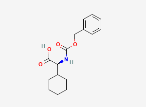 Two-dimensional chemical structure of (2S)-{[(Benzyloxy)carbonyl]amino}(cyclohexyl)acetic acid