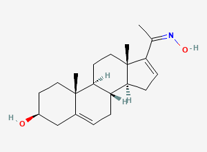 Two-dimensional chemical structure of (3beta,20Z)-20-(Hydroxyimino)pregna-5,16-dien-3-ol