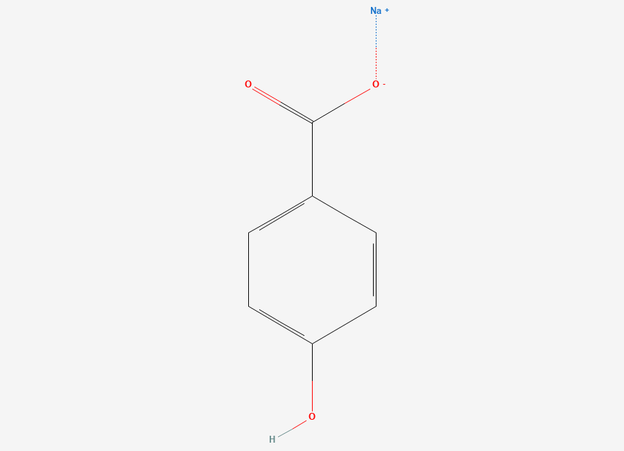 Two-dimensional chemical structure of Sodium 4-hydroxybenzoate