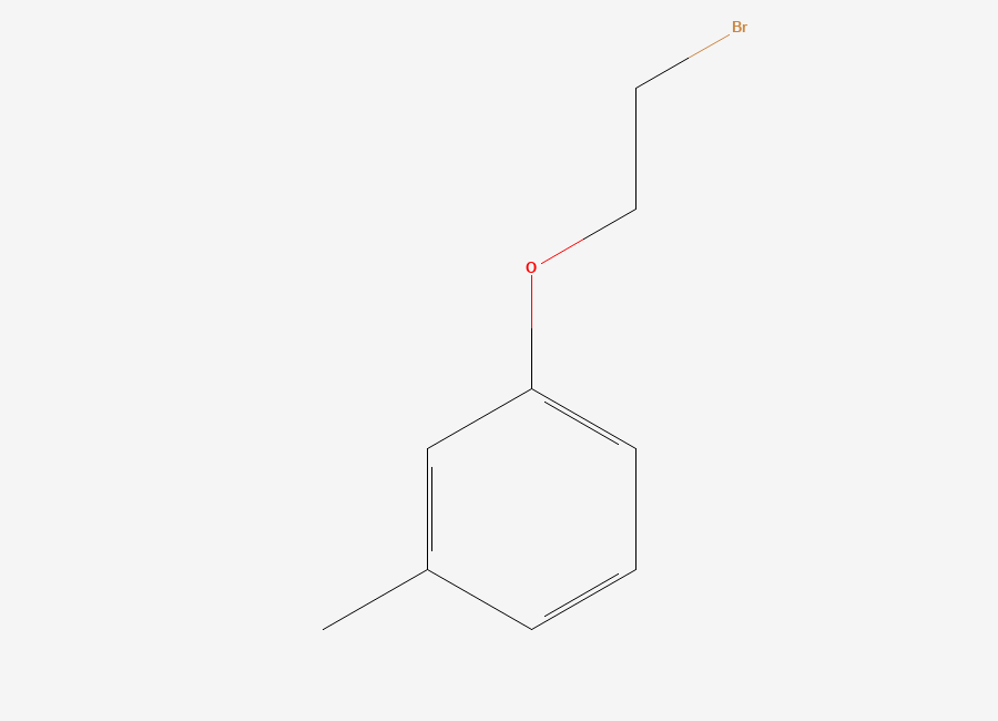 Two-dimensional chemical structure of Benzene, 1-(2-bromoethoxy)-3-methyl-