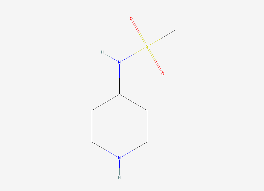 Two-dimensional chemical structure of N-(Piperidin-4-yl)methanesulfonamide