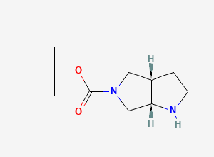 Two-dimensional chemical structure of rac-tert-butyl (3aR,6aR)-octahydropyrrolo(3,4-b)pyrrole-5-carboxylate