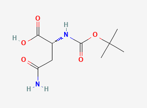 Two-dimensional chemical structure of Boc-D-asparagine