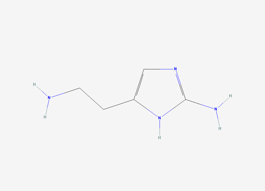 Two-dimensional chemical structure of 2-Aminohistamine
