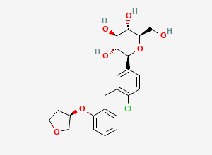 Two-dimensional chemical structure of Empagliflozin Ortho Isomer, CAS 2452301-30-1