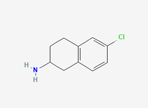 Two-dimensional chemical structure of 6-Chloro-2-aminotetralin