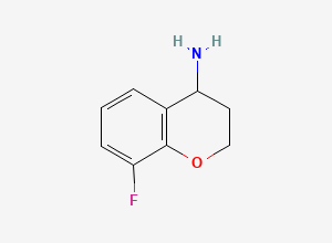 Two-dimensional chemical structure of 8-Fluorochroman-4-amine