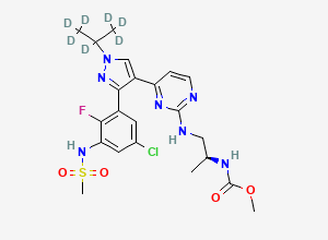 Two-dimensional chemical structure of Encorafenib-D7, CAS 2413673-15-9