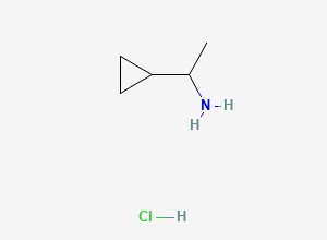 Two-dimensional chemical structure of 1-Cyclopropylethylamine hydrochloride