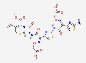 Two-dimensional chemical structure of Cefixime Impurity 3