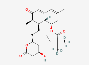 Two-dimensional chemical structure of 6-Oxo Simvastatin-D6