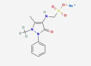Two-dimensional chemical structure of Melaminsulfone-D3 (Sodium Salt)