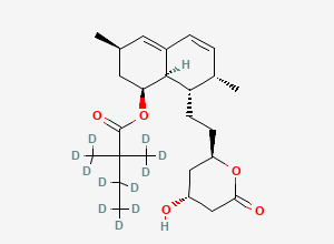 Two-dimensional chemical structure of Simvastatin-D11, CAS 1002347-74-1