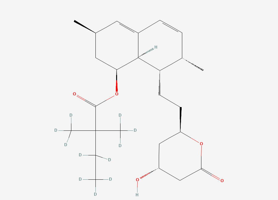 Two-dimensional chemical structure of Simvastatin-D11, CAS 1002347-74-1