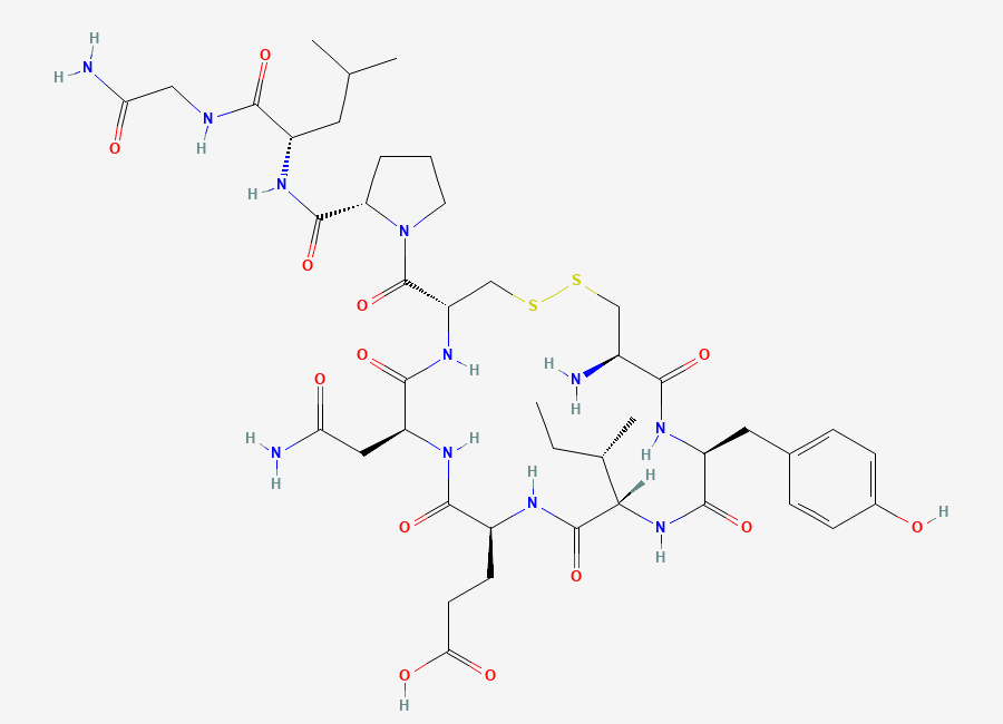 Two-dimensional chemical structure of Oxytocin EP Impurity C / Glu-4-Oxytocin, CAS 4314-67-4