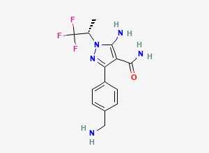 Two-dimensional chemical structure of Pirtobrutinib Impurity 9, CAS 2764851-20-7