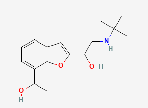 Two-dimensional chemical structure of 1'-Hydroxy Bufuralol (Mixture of Diastereomers), CAS 57704-16-2