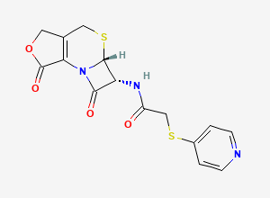 Two-dimensional chemical structure of Cephapirin lactone