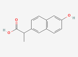 Two-dimensional chemical structure of Desmethylnaproxen, CAS 60756-73-2
