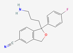 Two-dimensional chemical structure of Citalopram Didesmethyl Impurity (Free base), CAS 62498-69-5