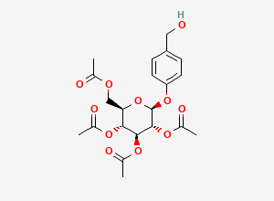 Two-dimensional chemical structure of beta-D-Glucopyranoside, 4-(hydroxymethyl)phenyl, 2,3,4,6-tetraacetate