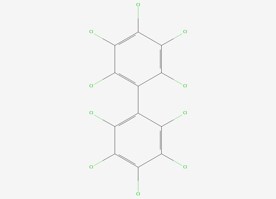 Two-dimensional chemical structure of Decachlorobiphenyl