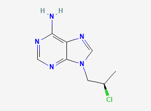 Two-dimensional chemical structure of 9-[(2R)-2-chloropropyl]purin-6-amine