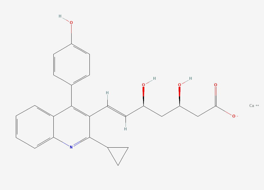 Two-dimensional chemical structure of Pitavastatin Impurity 38