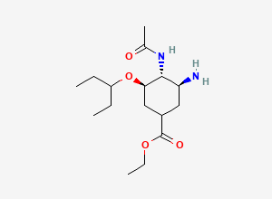 Two-dimensional chemical structure of 1,2-Dihydro-oseltamivir (mixture of diastereomers)