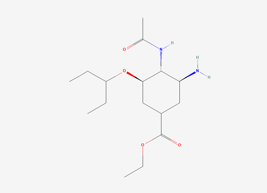 Two-dimensional chemical structure of 1,2-Dihydro-oseltamivir (mixture of diastereomers)
