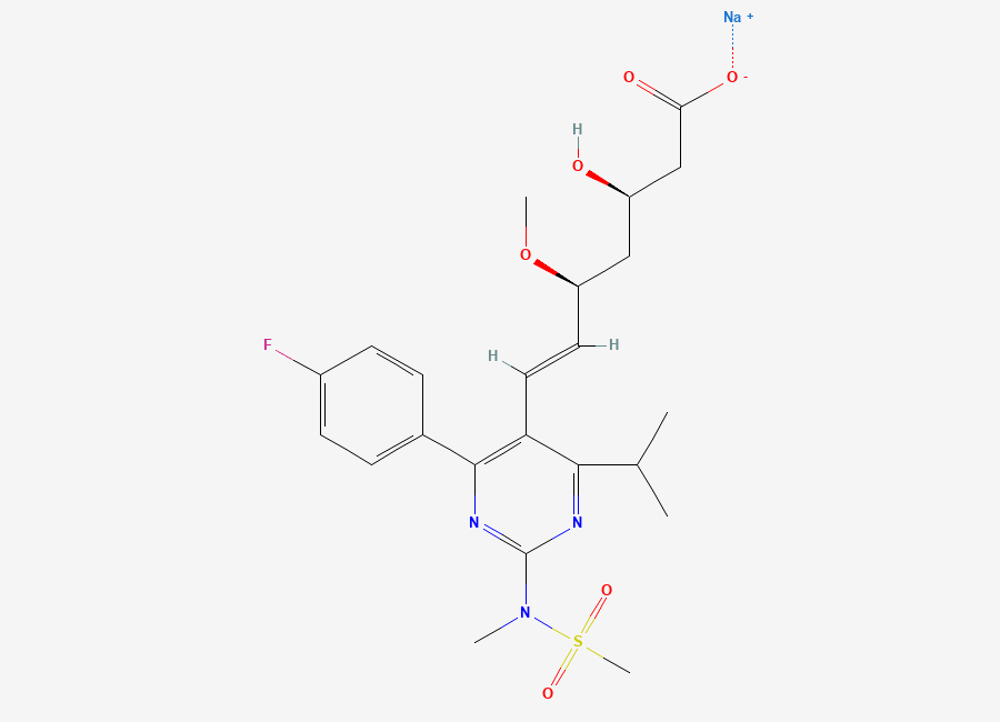Two-dimensional chemical structure of Rosuvastatin Impurity 143 (Na Salt)