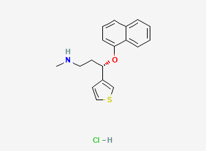 Two-dimensional chemical structure of Duloxetine Hydrochloride EP Impurity F/ Duloxetine Related Compound F (HCl salt), CAS 2748376-86-3