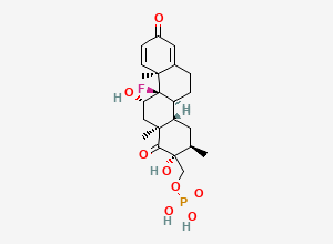 Two-dimensional chemical structure of Dexamethasone Sodium Phosphate EP Impurity F
