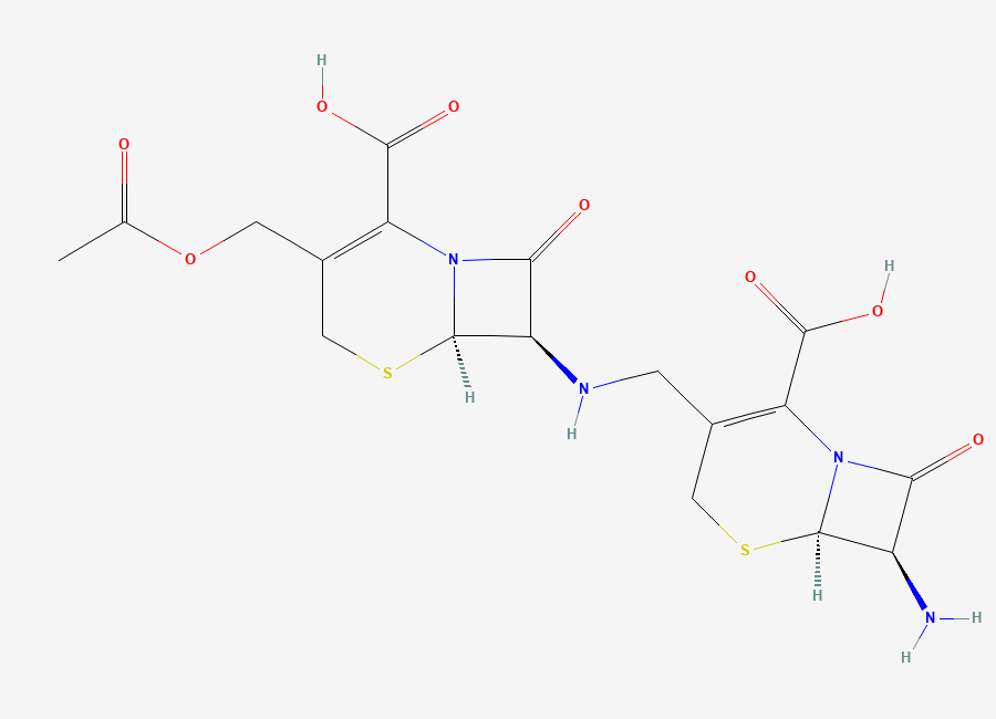 Two-dimensional chemical structure of Cefazolin Impurity 1