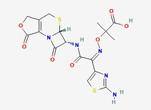 Two-dimensional chemical structure of Desacetyl Ceftazidime Lactone, CAS 1301254-50-1