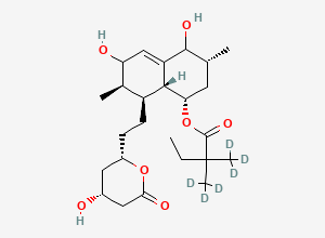 Two-dimensional chemical structure of 3',5'-Dihydrodiol Simvastatin-d6