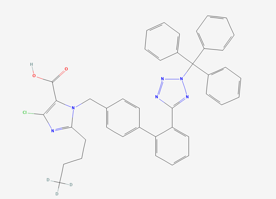Two-dimensional chemical structure of N-Trityl Losartan-D3 Carboxylic Acid