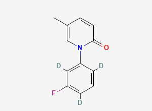 Two-dimensional chemical structure of Fluorofenidone-D3